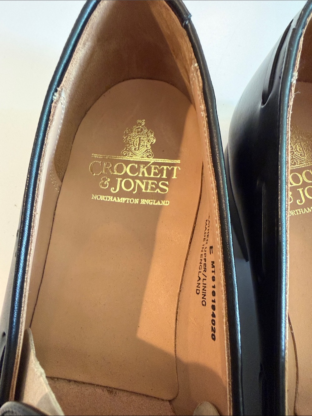 Crockett & Jones Cavendish Black Leather Tassel Loafers Sz 10E.  NWOB. Box45 - Picture 3 of 8